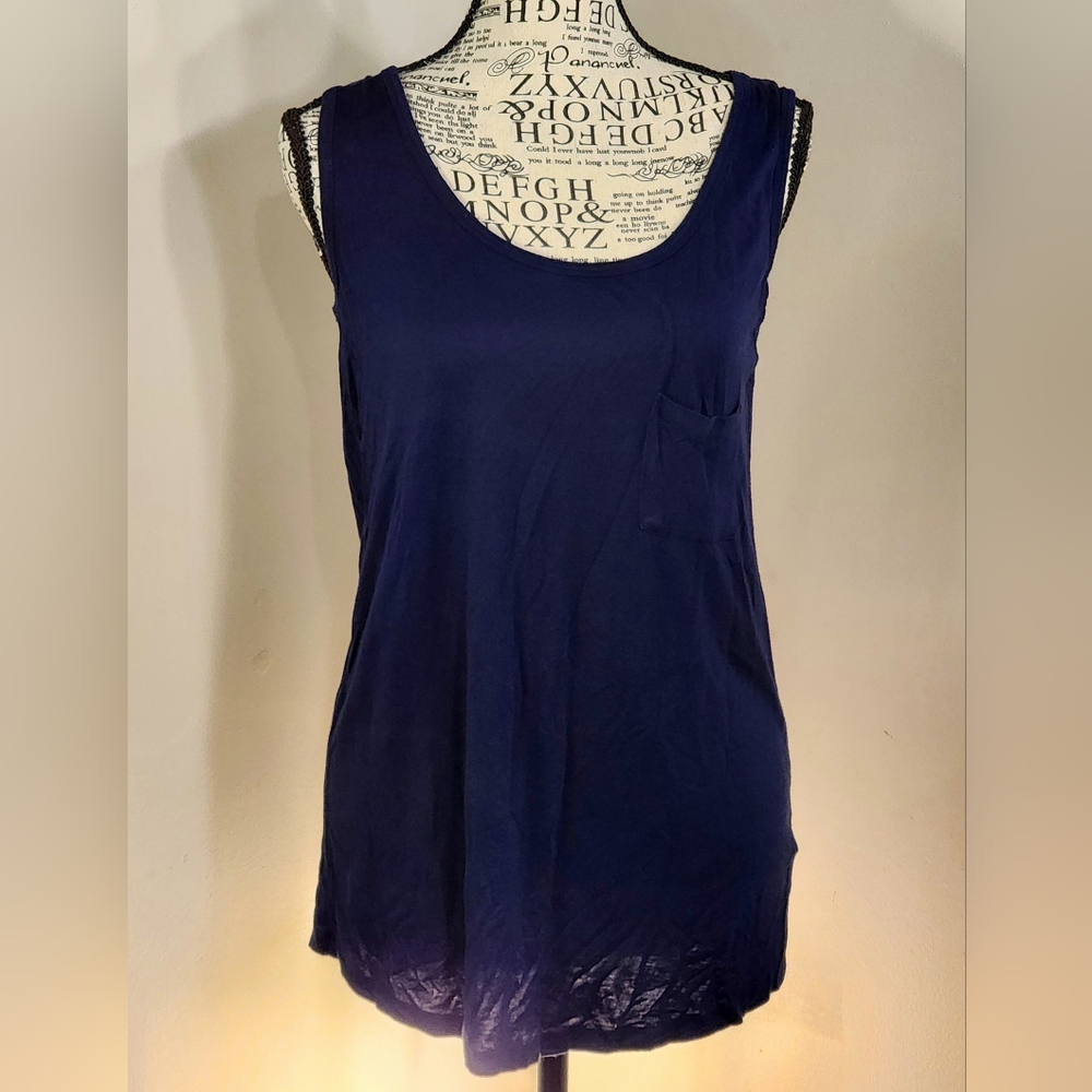 Women's Blue Sleeveless Top